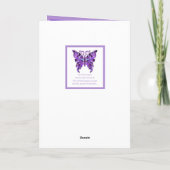 De Remerciements Papillon violet 31 carte blanche (Dos)