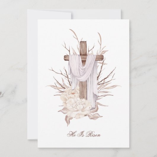 De Remerciements Pâques Carte Croix Il Est Risqué (Devant)