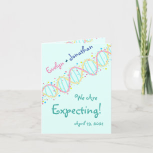 De Remerciements Pastel DNA Nous attendons un bébé Carte photo