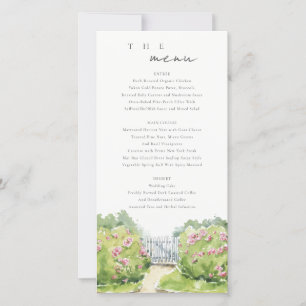De Remerciements Pastel Watercolor Cottage Jardin Mariage Carte Men