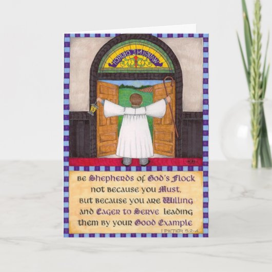 De Remerciements Pasteur Pasteur Pasteur Pasteur Pastor Carte d'app (Devant)