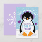De Remerciements Penguin Classroom Carte Saint-Valentin pour enfant (Devant / Derrière)