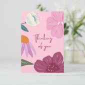 De Remerciements Penser à vous Carte Plat (Debout devant)