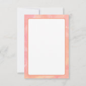 De Remerciements "Penser à vous" Rose, Carte Aquarelle rose (Dos)