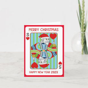 De Remerciements Père Noël Poker Noël et Bonne nouvelle année Carte