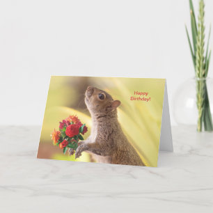De Remerciements Personnalisez l'écureuil mignon avec la carte d'an