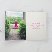 DE REMERCIEMENTS PETITE FILLE EN ROSE VOUS MANQUANT CARTE (Intérieur)