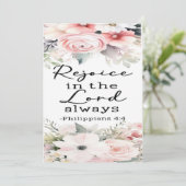 De Remerciements Philippiens 4:4 Carte d'encouragement (Debout devant)