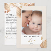 De Remerciements Photo customisée Carte Plat Florale Fête des Mères (Devant / Derrière)