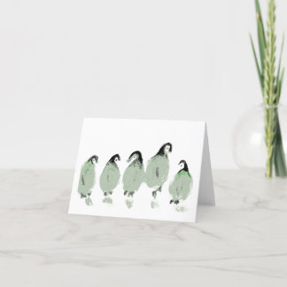 De Remerciements Pingouins Carte pour notes