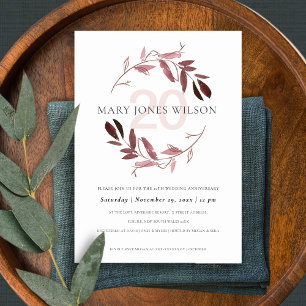 DE REMERCIEMENTS PINK PURPLE FAUNA WREATH TOUTE ANNÉE CARTE ANNIVER