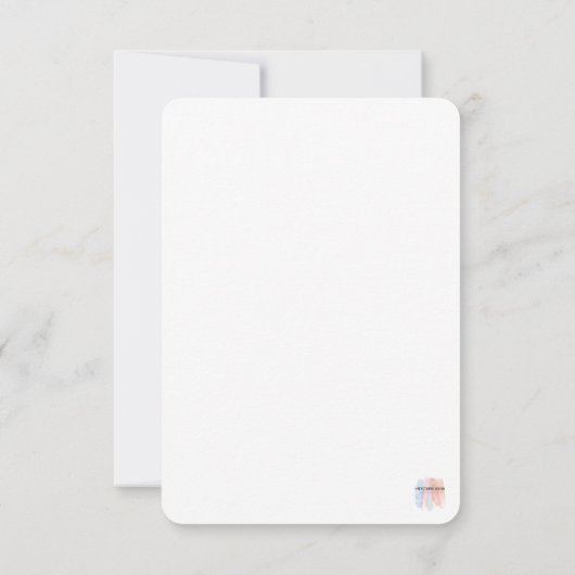 De Remerciements Pins d'aquarelle avec carte Sunset (Dos)