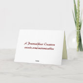 De Remerciements Pour ma carte d'enseignant (Dos)