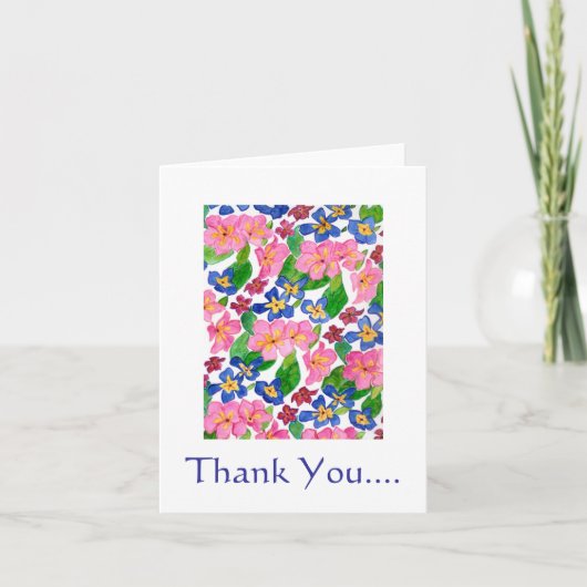 De Remerciements Primroses Carte pour notes "Merci" (Devant)