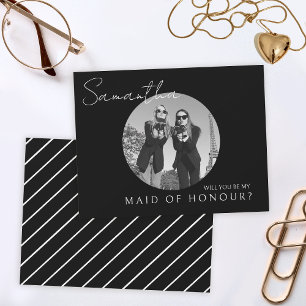 De Remerciements Proposition Black Brides Maid carte photo d'honneu