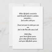 De Remerciements Proverbes 3:5 Carte d'encouragement (Dos)