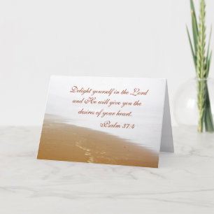 De Remerciements Psaume 37:4 Plaisir dans le Seigneur, Carte