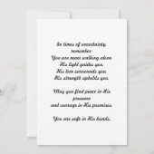 De Remerciements Psaumes 27:1 Carte d'encouragement (Dos)