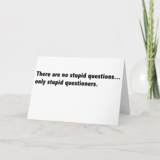 De Remerciements Questions stupides carte sarcastique