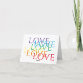 De Remerciements RAINBOW LOVE Blank Carte pour notes (Dos)