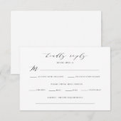 De Remerciements Réponse Correspondante Carte Mariage Repas Choix (Devant / Derrière)