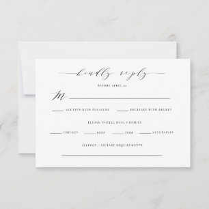 De Remerciements Réponse Correspondante Carte Mariage Repas Option