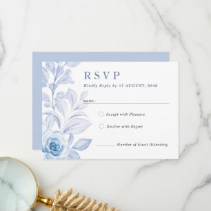 De Remerciements Romantic Chic Classique Mariage Floral Carte RSVP