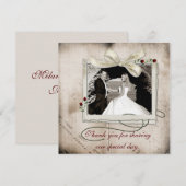 De Remerciements Rose des notes musicales Carte photo (Devant / Derrière)