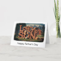 *~* Rustic AP86 Photo Fils 3D - Carte Fête des pèr