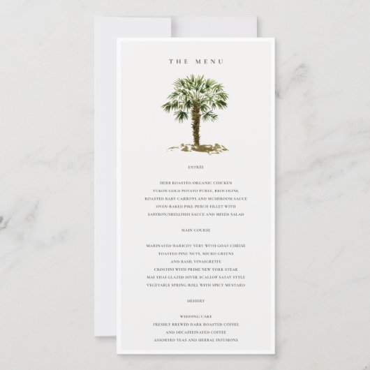De Remerciements Rustic Tropical Beach Palm Trees Mariage Carte Men (Devant)