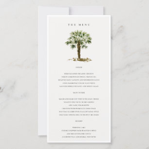 De Remerciements Rustic Tropical Beach Palm Trees Mariage Carte Men