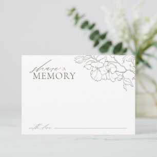 De Remerciements Sage Green élégant floral partager une carte mémoi