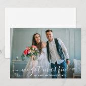 De Remerciements Script moderne tendance Nous avons marié Carte pho (Devant / Derrière)