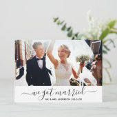 De Remerciements Script tendance Nous avons marié carte Mariage pho (Debout devant)