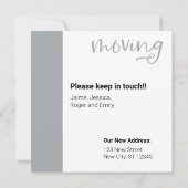 De Remerciements Silver Grey On déplace Dachshund Dog dans la carte (Dos)