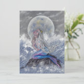 De Remerciements Sirena mermaid moon carte pour notes (Debout devant)