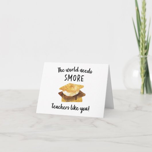 De Remerciements Smore Enseignants Comme Vous Carte (Devant)