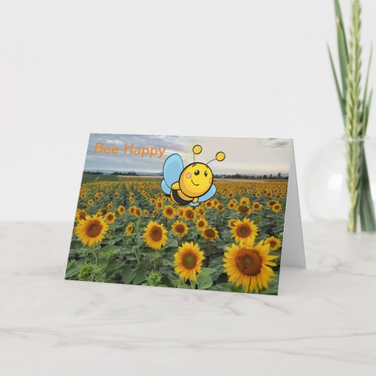 De Remerciements Soyez Heureux. Carte vide (Devant)