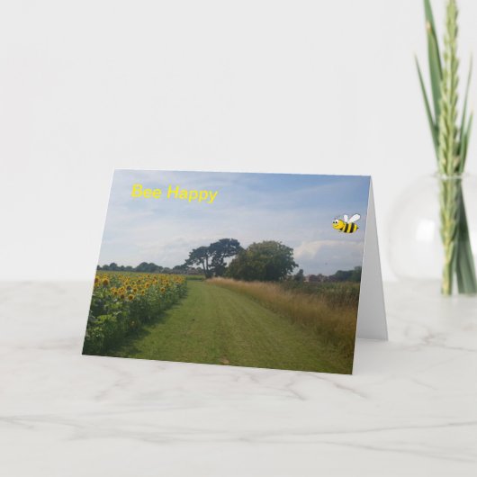 De Remerciements Soyez Heureux. Carte vide (Devant)