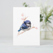 De Remerciements Toutes les occasions Blue Jay Bird Carte (Debout devant)