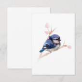 De Remerciements Toutes les occasions Blue Jay Bird Carte (Devant / Derrière)
