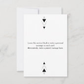 De Remerciements Triangle géométrique simple plat Carte d'anniversa (Dos)