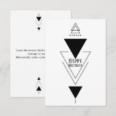 De Remerciements Triangle géométrique simple plat Carte d'anniversa (Devant / Derrière)