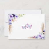 De Remerciements Un An Flutted Papillon Anniversaire Qr Carte Rsvp (Dos)