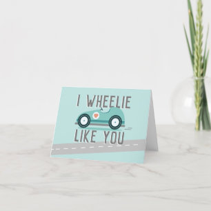 De Remerciements Valentine's Day Funny Race Car Carte à thème