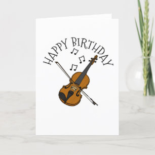 De Remerciements Violon Carte Anniversaire Violoniste Chaîne Musici