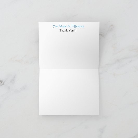 De Remerciements Vous Avez Fait Une Carte Note Différente (Intérieur)