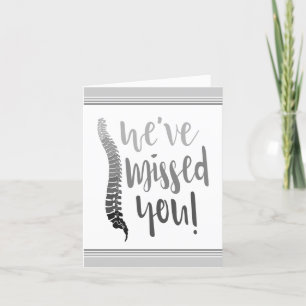 De Remerciements Vous nous avez manqué   Carte chiropratique
