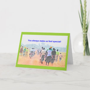 De Remerciements "Vous nous faites toujours sentir spéciaux" Carte 