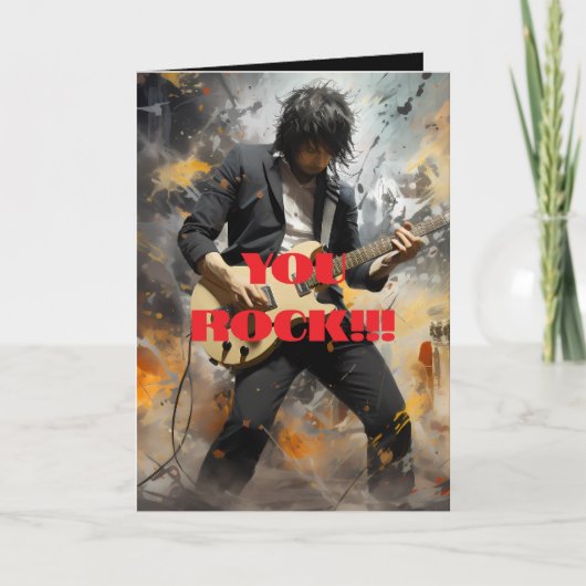 DE REMERCIEMENTS VOUS ROCK CARTE D'ANNIVERSAIRE (Devant)